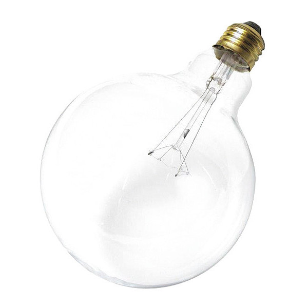 Satco 25 W G40 Incandescent - Clear - 4000 Hours - 120L - Medium Base - 120V S3010