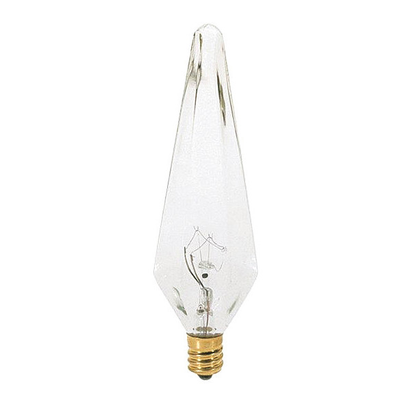 Satco 25 W HX10.5 Incandescent - Clear - 1500 Hours - 175L - Candelabra Base - 120V - 2-Pack S3744
