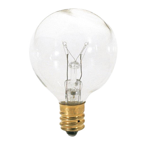 Satco 40 W G12 1/2 Incandescent - Clear - 1500 Hours - 370L - Candelabra Base - 120V S3847