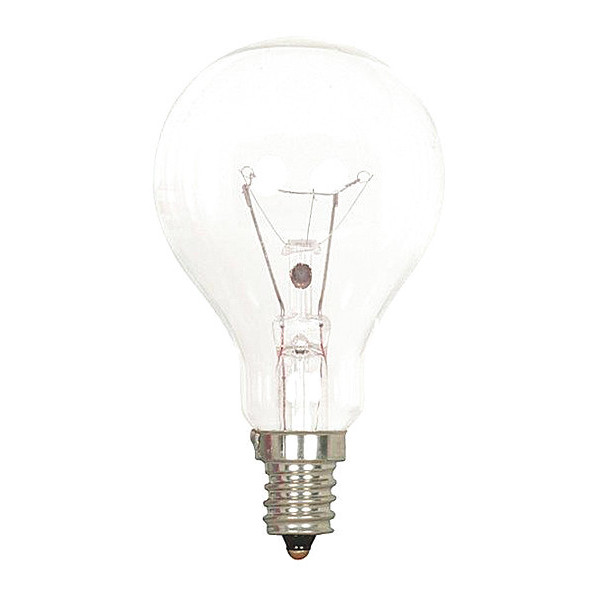 Satco 40 W A15 Incandescent - Clear - Appliance Lamp - 1000 Hours - 420L - Candelabra Base - 130V S4160