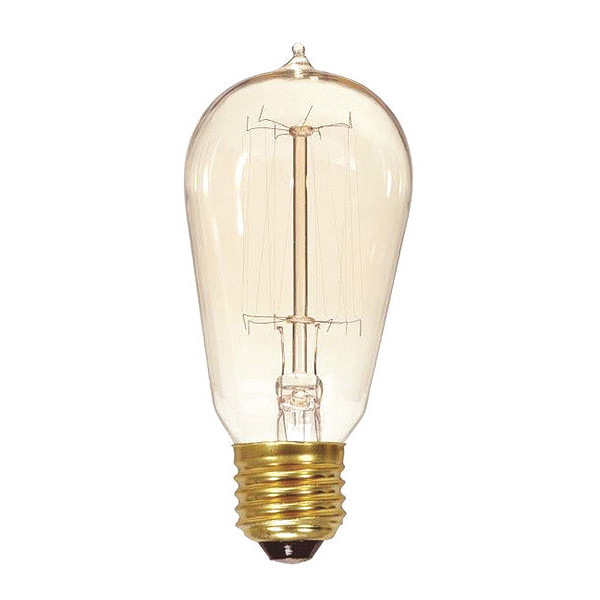 Satco 40 W ST19 Incandescent - Clear - 3000 Hours - 160L - Medium Base - 120V S2413