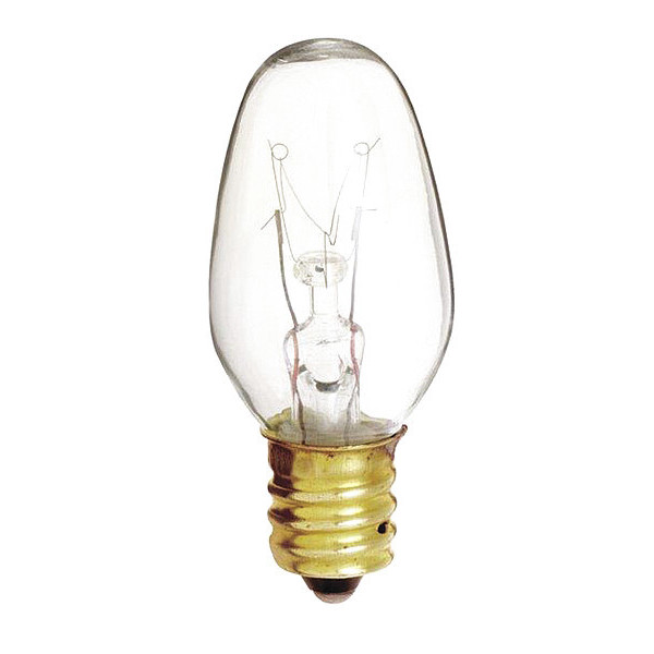 Satco 4 W C7 Incandescent - Clear - 3000 Hours - 16L - Candelabra Base - 120V - 2-Pack S3797