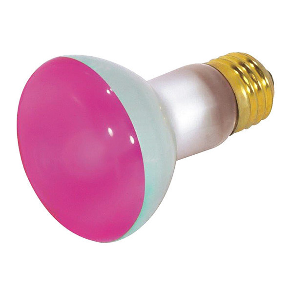 Satco 50 W R20 Incandescent - Pink - 2000 Hours - Medium Base - 130V S3212