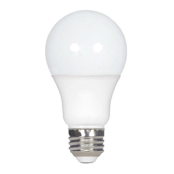 Satco 9.8W, Bulb, LED, 9.8W, A19, Medium Base, Type, A19, Warm White Temp. Frost, Dimmable, PK 2 S29699