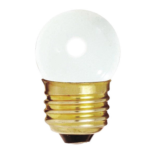 Satco 7.5 W S11 Incandescent - Gloss White - 2500 Hours - 20L - Medium Base - 120V - Carded S3795