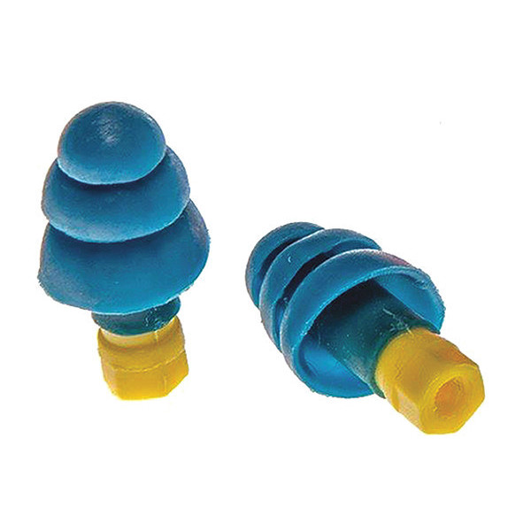 Readymax Zip-Outs(TM) Reusable Soft Plastic ReadyMax Replacement Plugs w/25NR, PK100, Flanged Shape, 25 dB RPL-PP