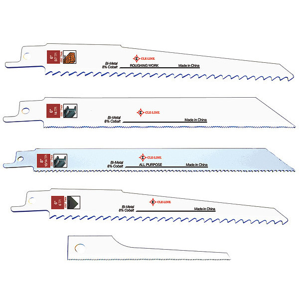 Cle-Line Wodd/Rescue Cutting Bi-Metal Reciprocating Blade RSB-BM Cle-Line 9"X3/4"X0.050" 6T (5/Card) C30110