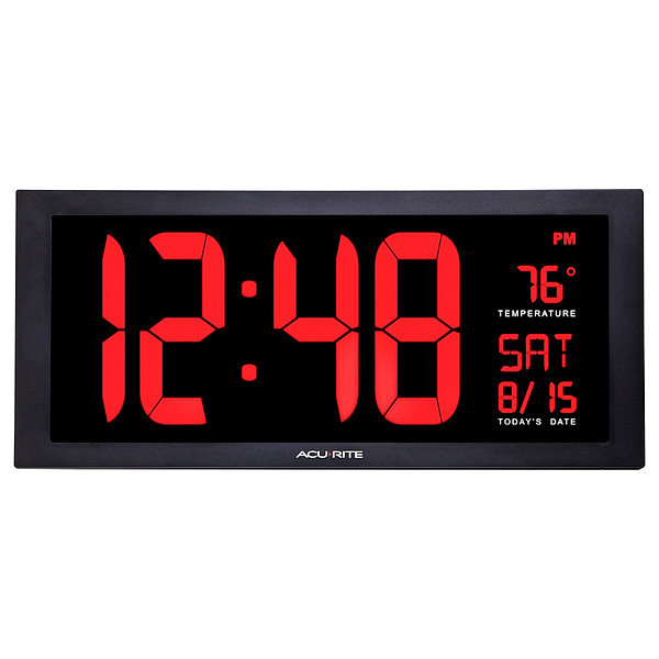 Zoro Select Digital Led Wall, w/Indoor Temp 75100MA1