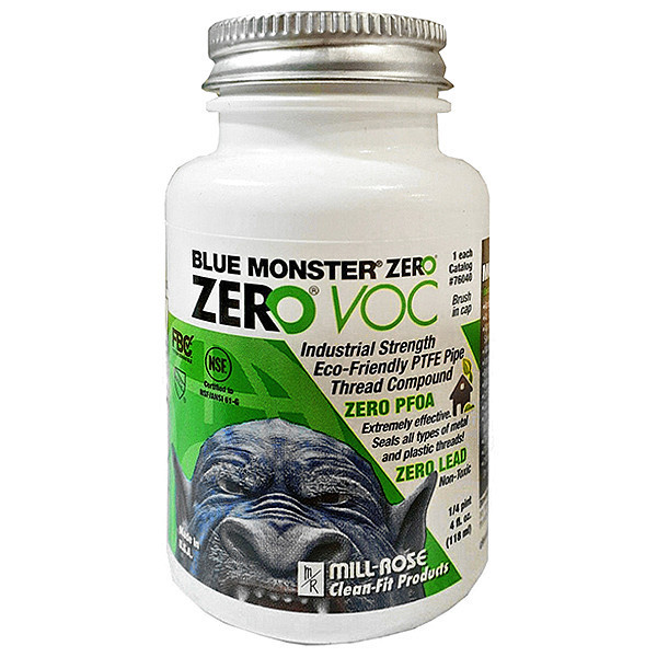 Blue Monster Pipe Thread Sealant Brush-Top Can, Zero VOC, White 76044
