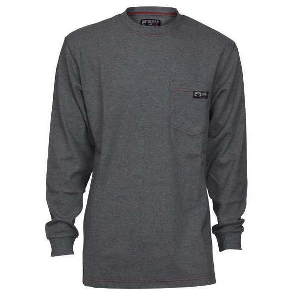 Mcr Safety FR Long Sleeve Shirt, 10.6 cal/sq cm, Gray LST1GL