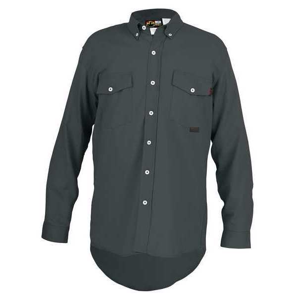 Mcr Safety FR Long Sleeve Shirt, 8.7 cal/sq cm, Gray S1GX2T