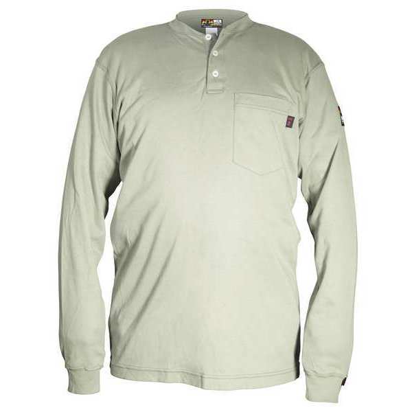 Mcr Safety FR Long Sleeve Shirt, Tan, 5XL H1TX5