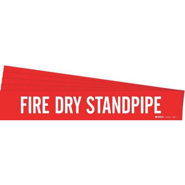 Brady Pipe Marker, , Fire Dry Stand Pipe, PK5, 7108-1-PK 7108-1-PK