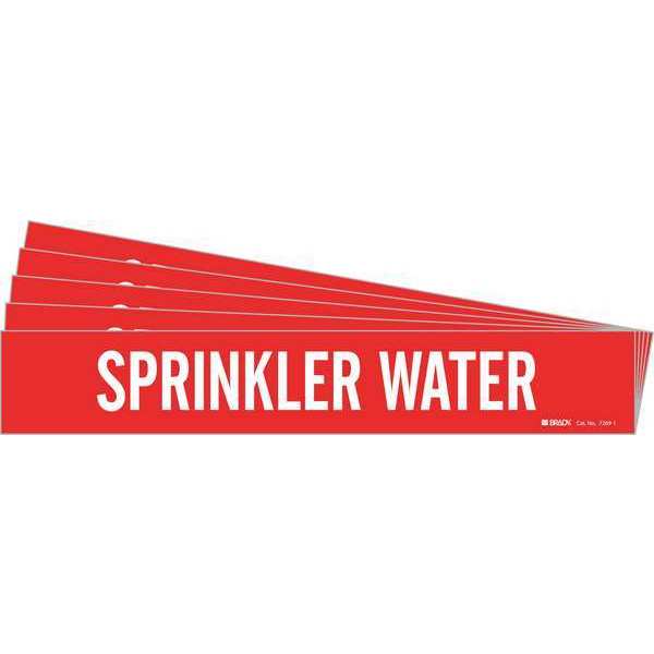 Brady Pipe Marker, White, Sprinkler Water, PK5, 7269-1-PK 7269-1-PK