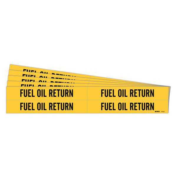 Brady Pipe Marker, Black, Fuel Oil Return, PK5, 7116-4-PK 7116-4-PK