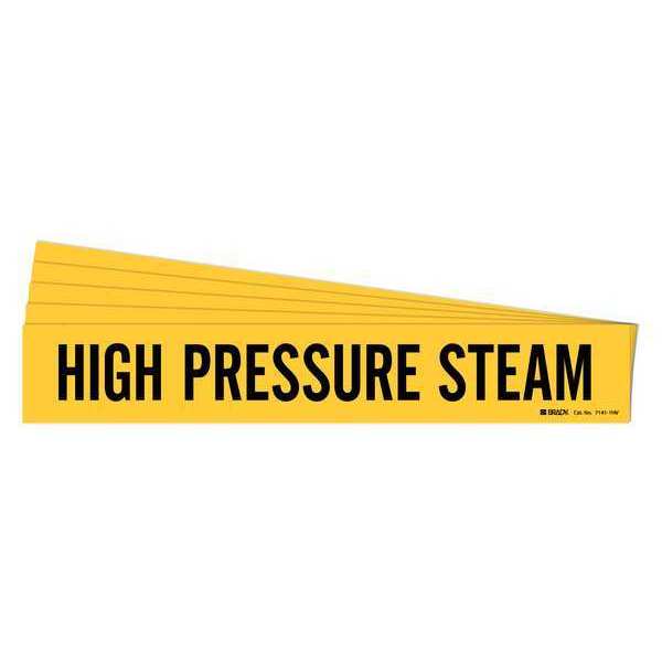 Brady Pipe Marker, High Pressure Steam, PK5, 7141-1HV-PK 7141-1HV-PK
