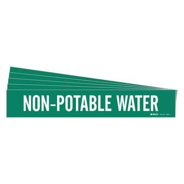Brady Pipe Marker, Non-Potable Water, PK5, 7397-1-PK 7397-1-PK