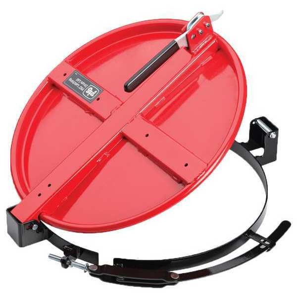 Pig Fast Latching Drum Lid, Red, Steel, 30 gal DRM2072-RD