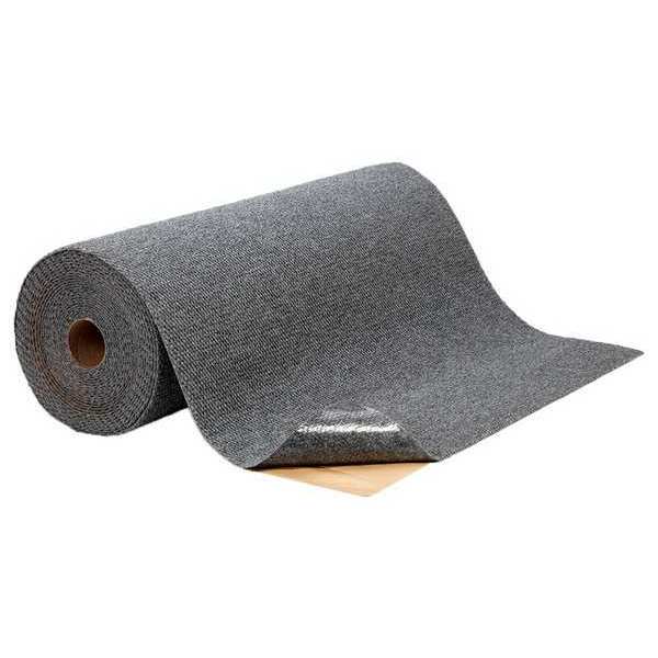 Pig Carpet Protection Mat, Grease, Oils, Water Absorbed, Gray, Polyester GRPCP913X50-GY