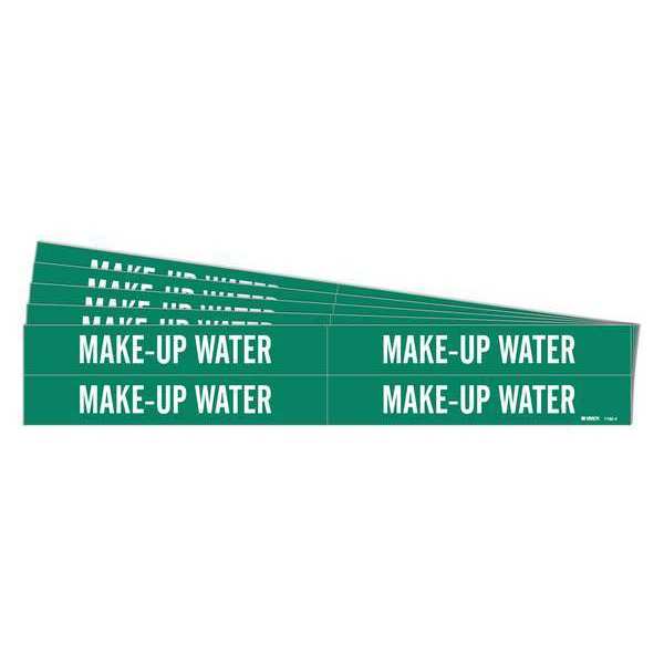 Brady Pipe Marker, Make-Up Water, PK5, 7182-4-PK 7182-4-PK