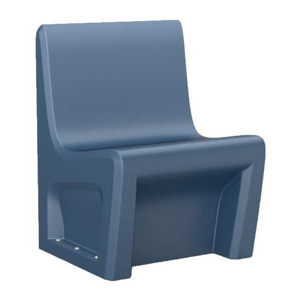Sentinel Armless Chair, Floor Mount, Blue, w/Door 116484MBS