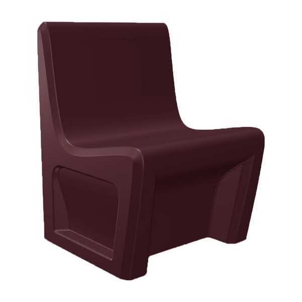 Sentinel Armless Chair, Floor Mount, Burgundy 116484BYS