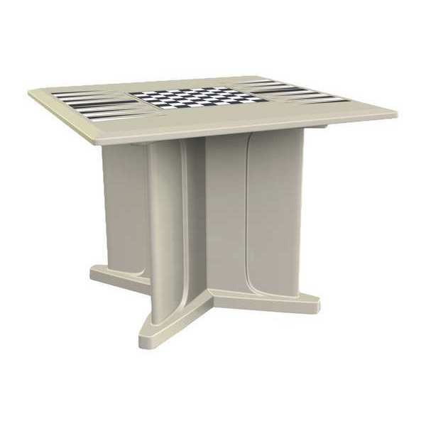Endurance Table, 42" Square, Stone Gray, Game Top 66750SGGT