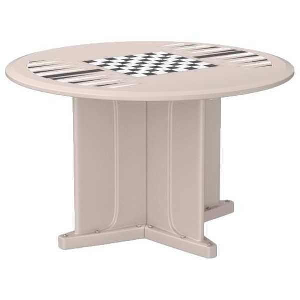 Endurance Table, 48" Round, Stone Gray, Game Top 66751SGGT