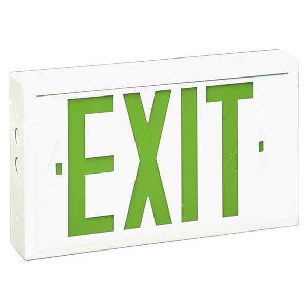 Big Beam Exit Sign, LED, Green Letter Color, 3 Faces, EVRXL2GWWU EVRXL2GWWU