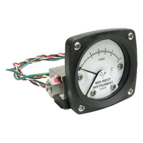 Midwest Instrument Differential Pressure Gauge and Switch 120SA-00-O-AA-5P