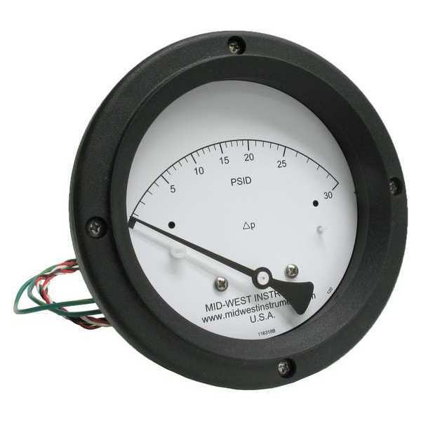 Midwest Instrument Differential Pressure Gauge and Switch 120SC-00-O-AA-30P