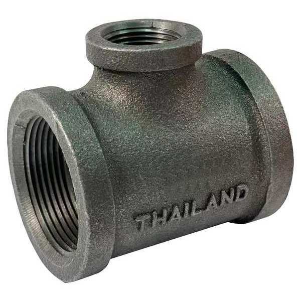 Zoro Select Female NPT x Female NPT x Female NPT Malleable Iron Reducing Tee 783Y65