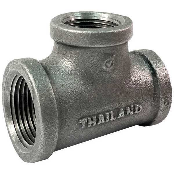 Zoro Select Female NPT x Female NPT x Female NPT Malleable Iron Reducing Tee 783Y52