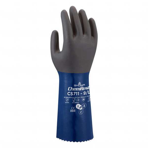 Showa Glove, Chemical Resistat, Seamless Knit, PR CS711L-09