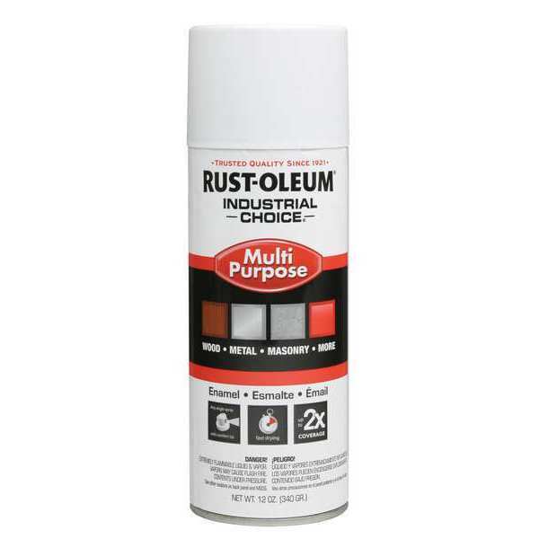 Rust-Oleum Spray Paint, White, Flat, 12 oz 1690830V