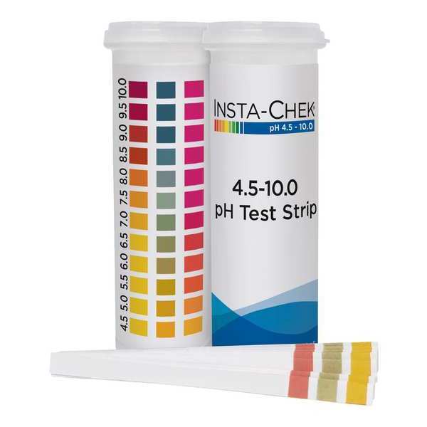 Hydrion pH Test , 3 1/4 in L, 4 to 10 pH, PK600 84510