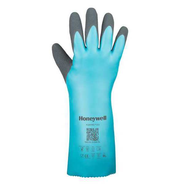 Honeywell Chemical Resistant Glove, Green, L, PR 33-3150E/9L