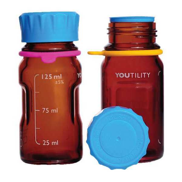 Duran Bottle, 124 mm H, Amber, 55 mm Dia, PK4 218862859