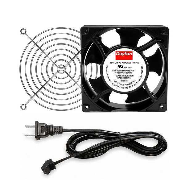 Dayton Axial Fan Kit, 4 3/4 in H, 1 1/2 in D 786EV9