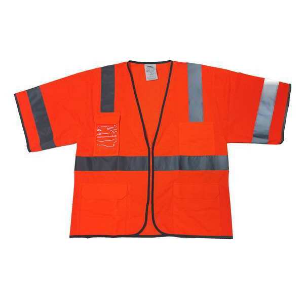 Zoro Select High Visibility Vest, Orange/Red, M 786F18