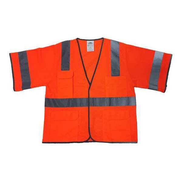 Zoro Select High Visibility Vest, Orange/Red, 2XL/3XL 786F27