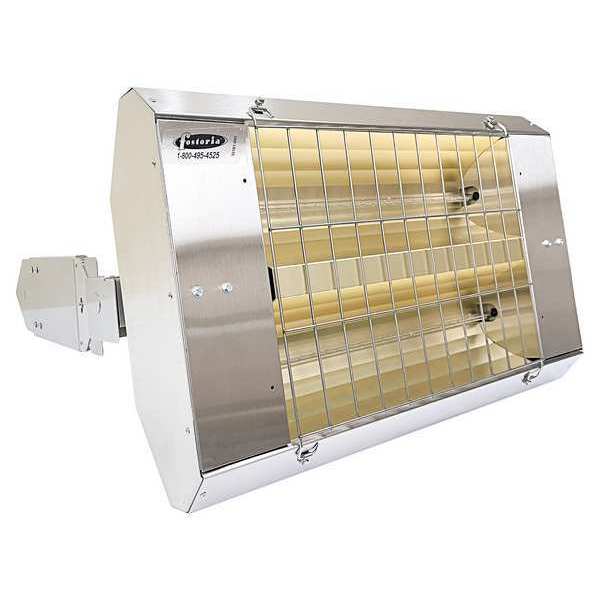 Fostoria Infrared Quartz Electric Heater, Stainless Steel, 277 V G-60-222-THSS