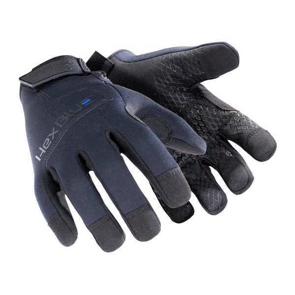 Hexarmor Safety Gloves, Blue/Black, M, PR 2135-M (8)