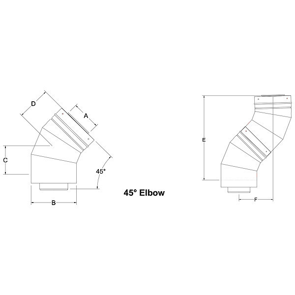 Heatfab Gas Vent Pipe SC03E45-316