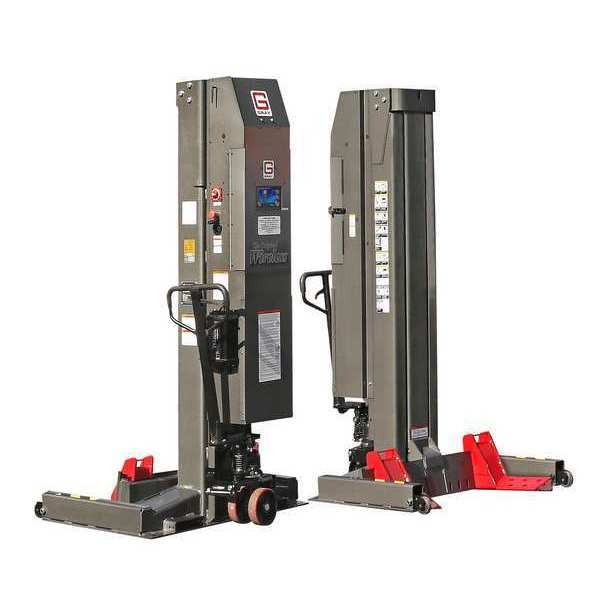 Gray Vehicle Lift System, 49" W Overall, PK6 WPLS-190W (6)