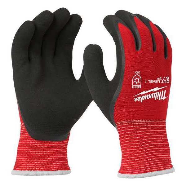 Milwaukee Tool Level 1 Cut Resistant Latex Dipped Insulated Winter Gloves - Small (12 pair) 48-22-8910B