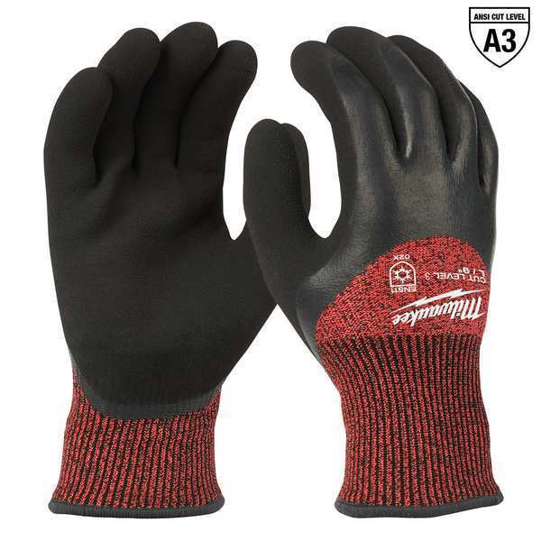 Milwaukee Tool Level 3 Cut Resistant Latex Dipped Insulated Winter Gloves - Large (12 pair) 48-22-8922B
