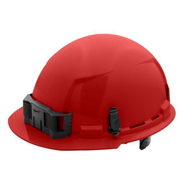 Milwaukee Tool Front Brim Red Front Brim Hard Hat w/6pt Ratcheting Suspension (USA) - Type 1, Class E 48-73-1128