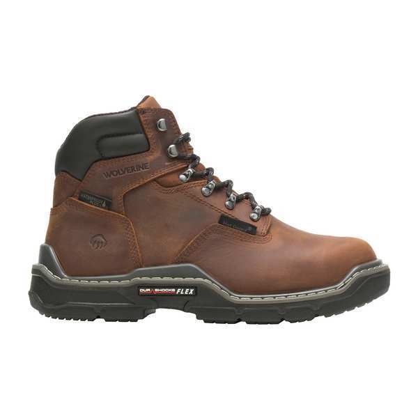 Wolverine Size 12 Men's 6 in Work Boot Carbon Fiber Work Boot, Brown W211165