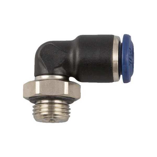 Aignep Usa Push-to-Connect, Threaded Push to Connect Fitting, Nylon, Black 85110-05-08